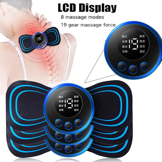 Revitalize Your Neck with the Voguish LCD Display EMS Neck Stretcher Electric Massager - 8 Modes for Ultimate Cervical Muscle Relief
