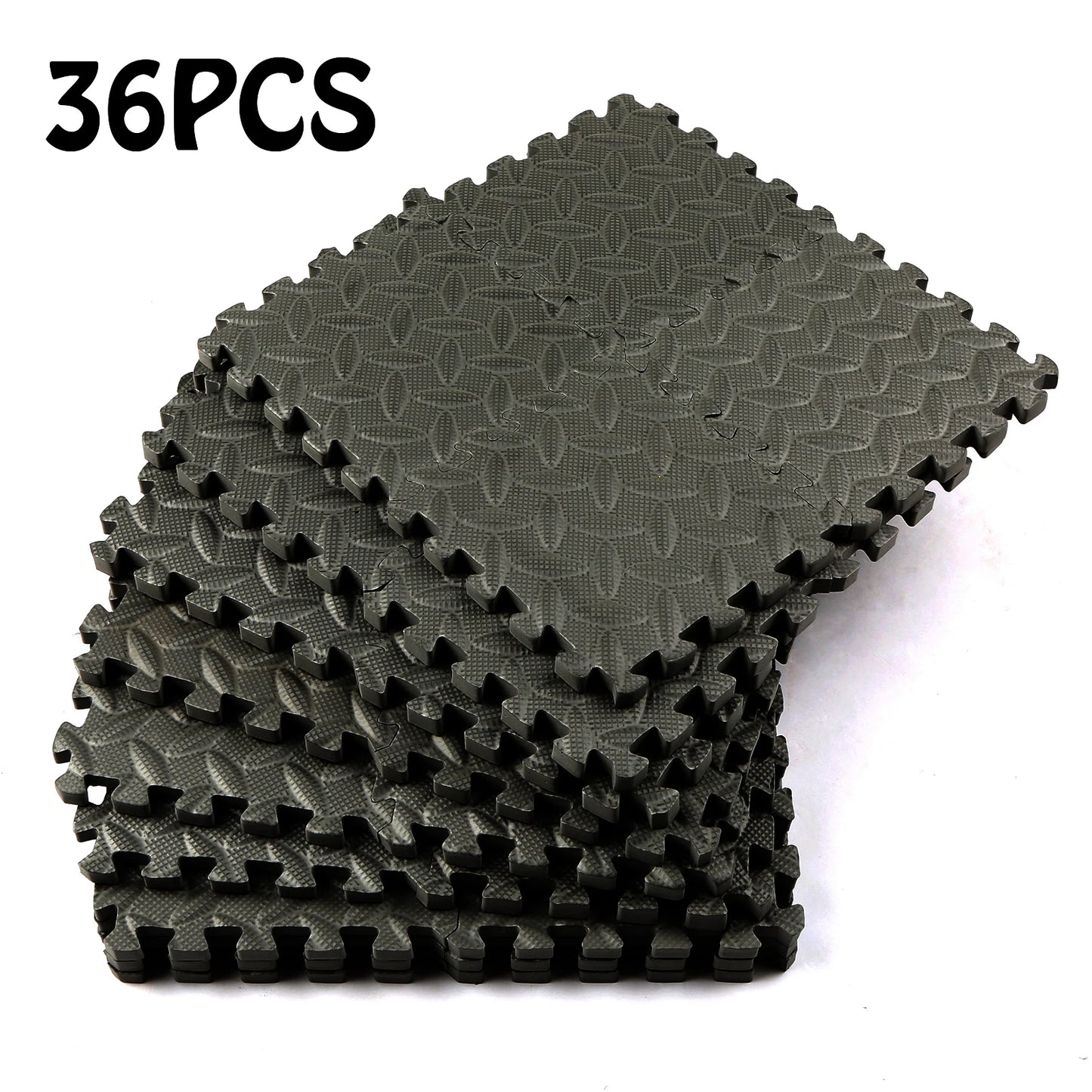 36PCS 15CM*15CM Thicken Floor Mat EVA Cushion Floor Protective Mat Anti-Slip Waterproof Indoor Fitness Mat Interlocking Spcling